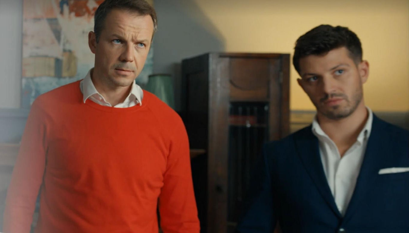 Barwy szczęścia odc. 3140. Bruno Stański (Lesław Żurek), Justin (Jasper Sołtysiewicz) 