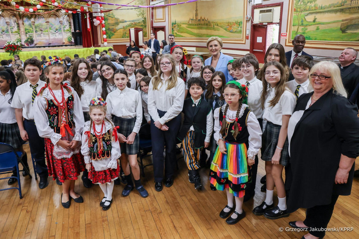 Małżonka Prezydenta Agata Kornhauser–Duda odwiedziła Akademię Katolicką św. Stanisława Kostki w Nowym Jorku
