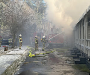 Pożar domków letniskowych w Pogorzelicy