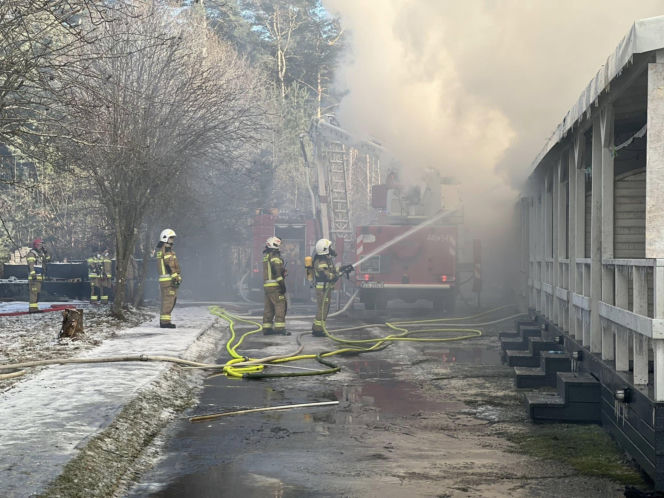 Pożar domków letniskowych w Pogorzelicy