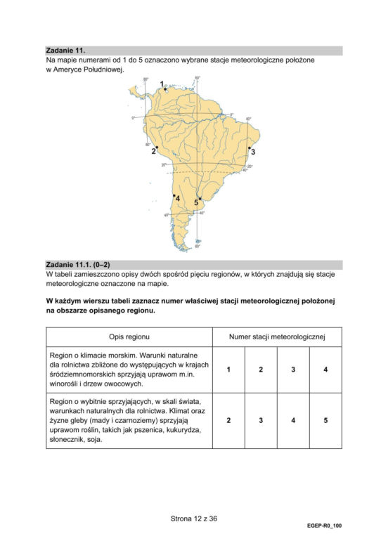 Matura 2024: geografia rozszerzona. ARKUSZ FORMUŁA 2015