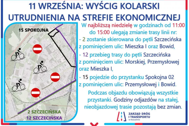 Utrudnienia w ruchu podczas wyścigu