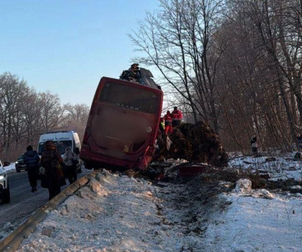 Poważny wypadek autokaru relacji Kijów-Wiedeń. Pojazd z nieznanych przyczyn zjechał z drogi