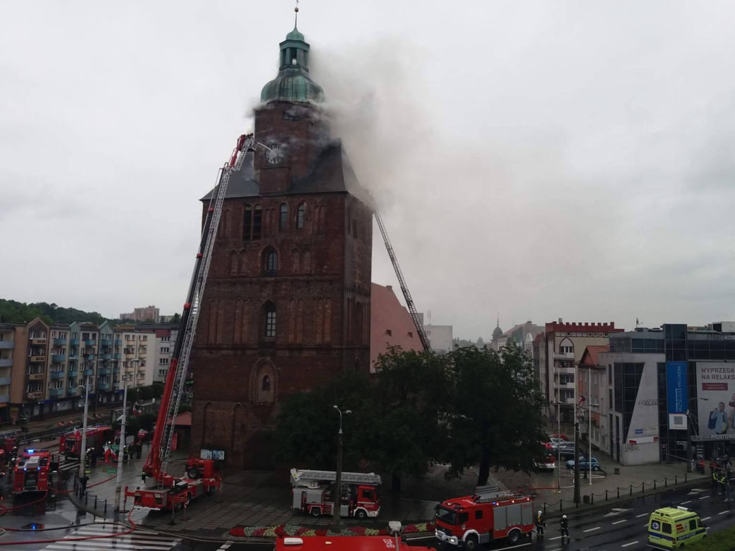 Pożar katedry Gorzów