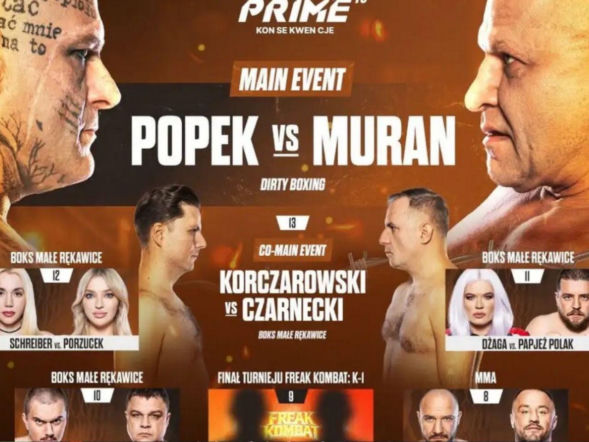 PRIME MMA 16 RELACJA NA ŻYWO: Muran - Popek, Czarnecki - Korczarowski