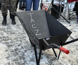 Protest przeciw Stefie Czystego Transportu w Krakowie