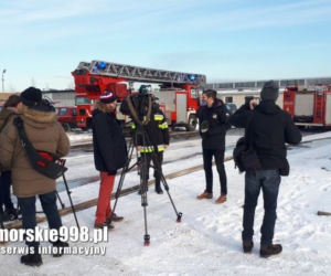 Pożar opon przy ul. Uczniowskiej w Gdańsku Letnicy 1.02.2021 r.