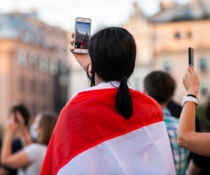 Kraków solidarny z Białorusią