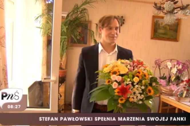 Pytanie na śniadanie. Stefan Pawłowski na urodzinach u 80-letniej fanki