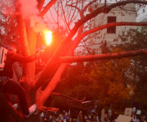 Warszawa. Protesty pod sejmem