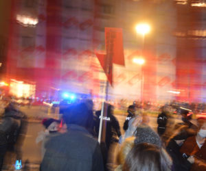 Manifestacja przed siedzibą MEN