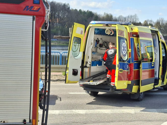 19.04.2026. Wypadek w Krynkach. Lądował LPR