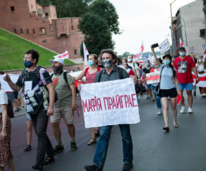 Marsz solidarności z Białorusinami w Krakowie