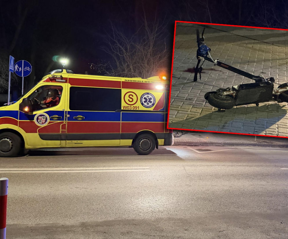 Dramat nastolatka na hulajnodze. Śmigłowiec lądował w środku miasta