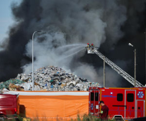 Pożar składowiska w Chorzowie opanowany