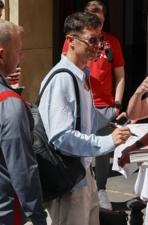 Robert Lewandowski na zgrupowaniu kadry we Wrocławiu