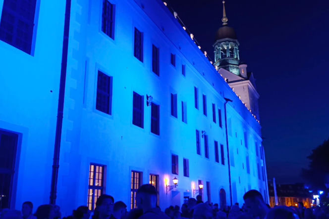 Nowa iluminacja Zamku Książąt Pomorskich w Szczecinie