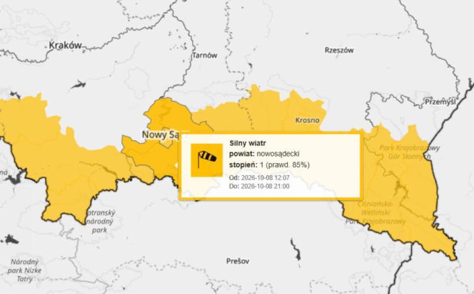 Uwaga na silny wiatr.  W górach powieje nawet do 80 kilometrów na godzinę!