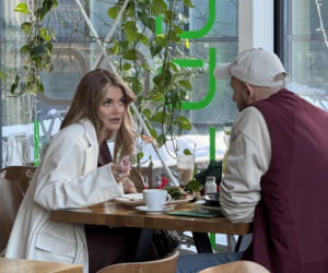 Edyta Folwarska i Maciej Pela w restauracji