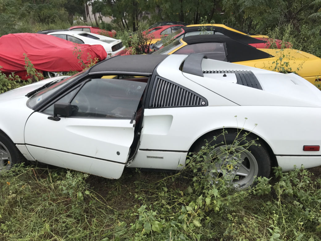 11 klasycznych Ferrari porzuconych w polu