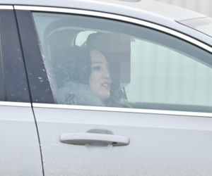 Justyna Steczkowska boso na śniegu