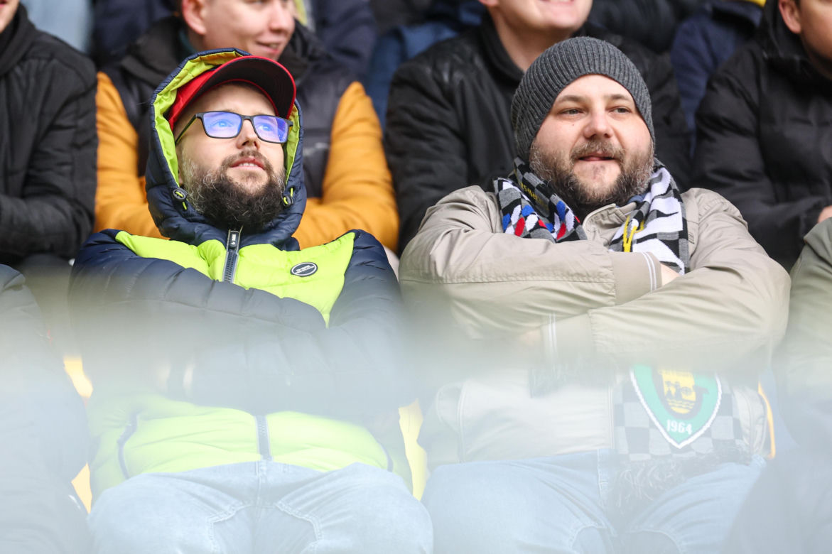Kibice na meczu GKS Katowice - Lech Poznań