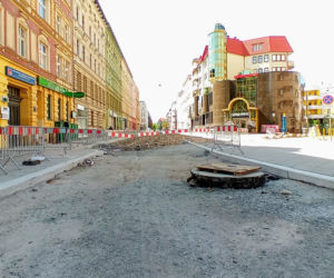Przebudowa ulic w centrum Szczecina - maj 2020
