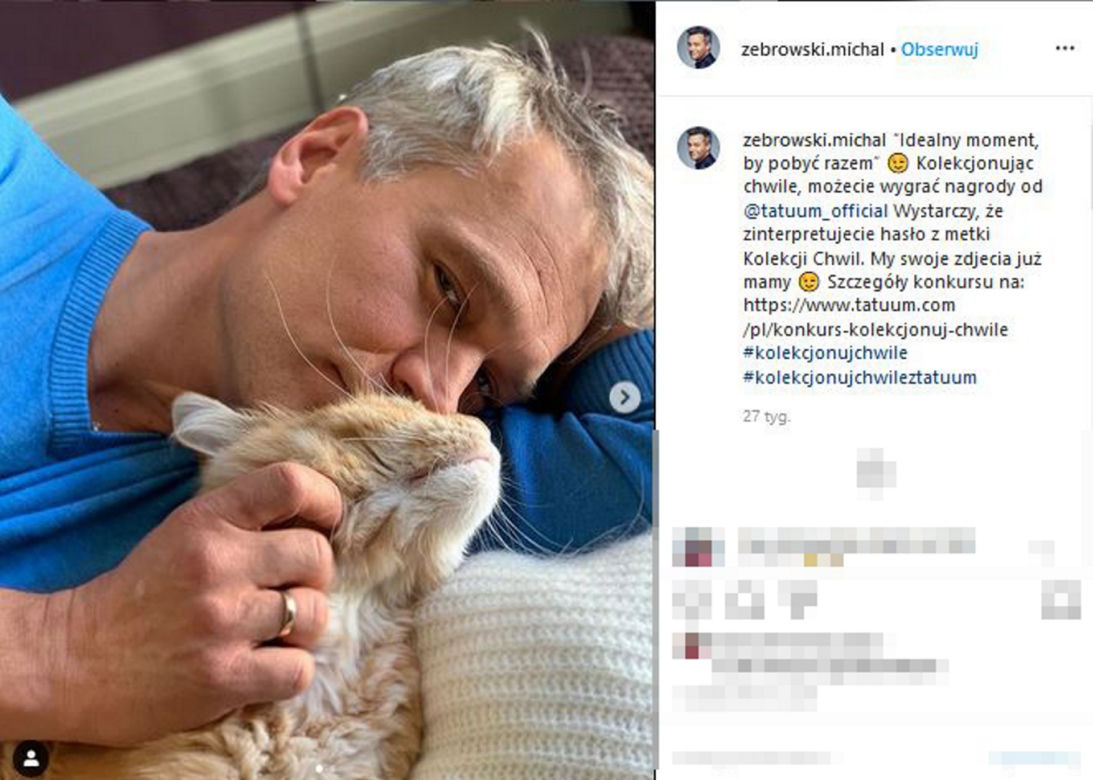 Michał Żebrowski jest na utrzymaniu żony