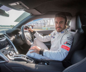 Fernando Alonso w Hondzie NSX