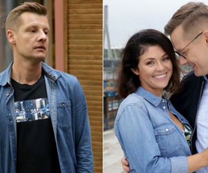 M jak miłość. Paweł (Rafał Mroczek), Kinga (Katarzyna Cichopek), Piotrek (Marcin Mroczek)
