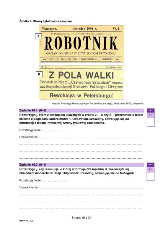 Matura historia 2025: Odpowiedzi i arkusze CKE [19.05.2025] nowa formuła 2023	