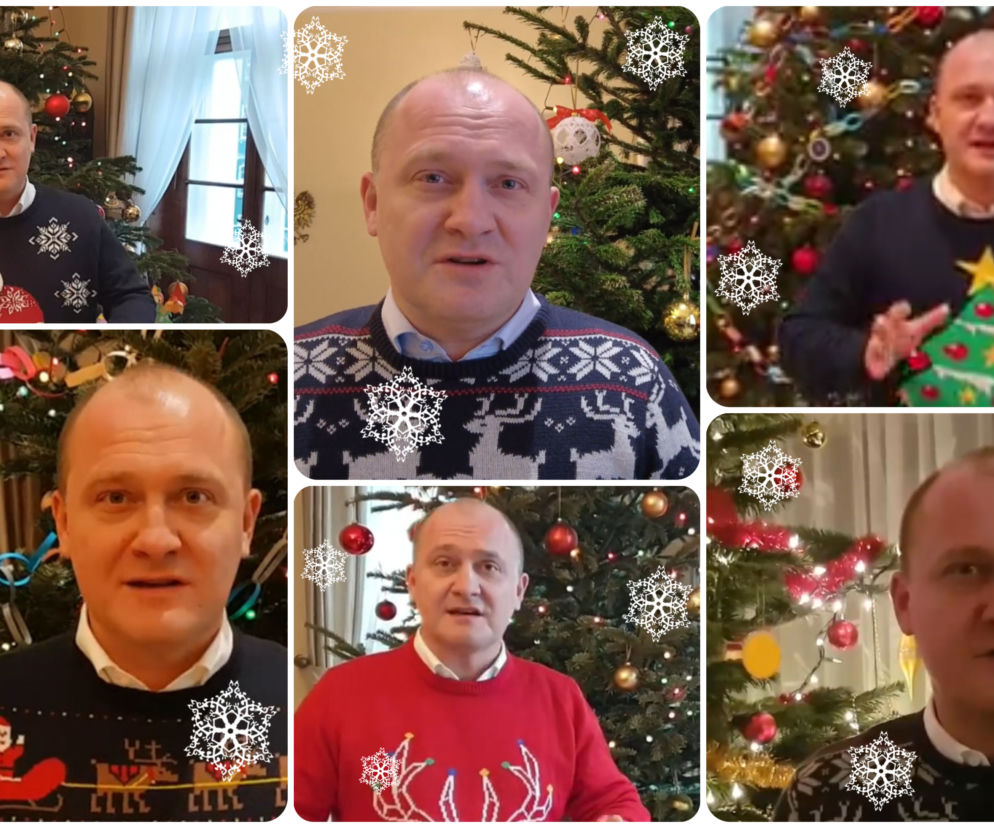 Jak zmieniały się świąteczne swetry prezydenta Szczecina na przestrzeni lat?