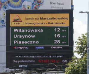 Licznik kosztów korków w Warszawie