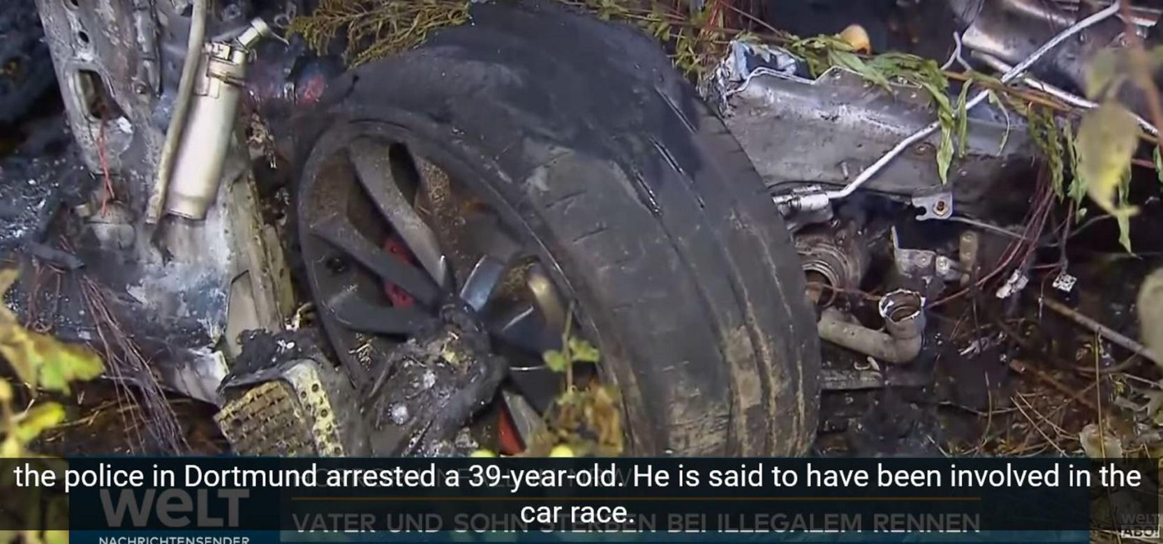 Ojciec i syn spłonęli żywcem w porsche