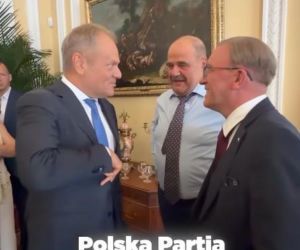 Donald Tusk na planie Rancza