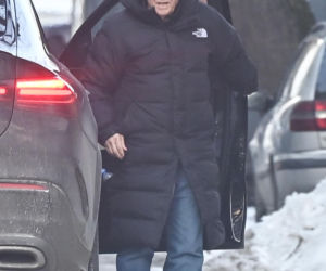 Marek Kondrat z żoną i córką w Warszawie