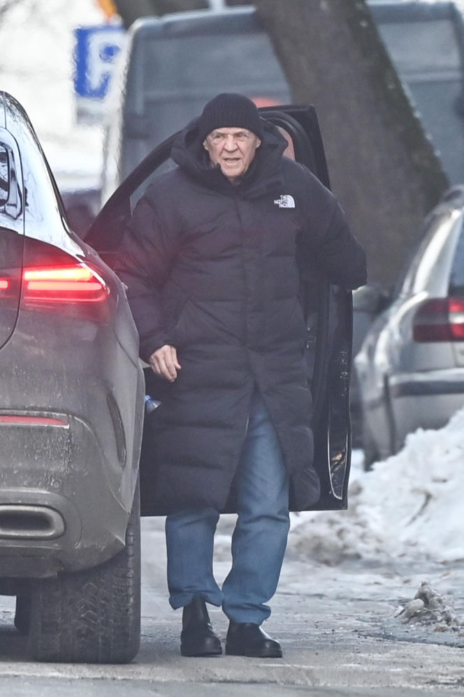 Marek Kondrat z żoną i córką w Warszawie