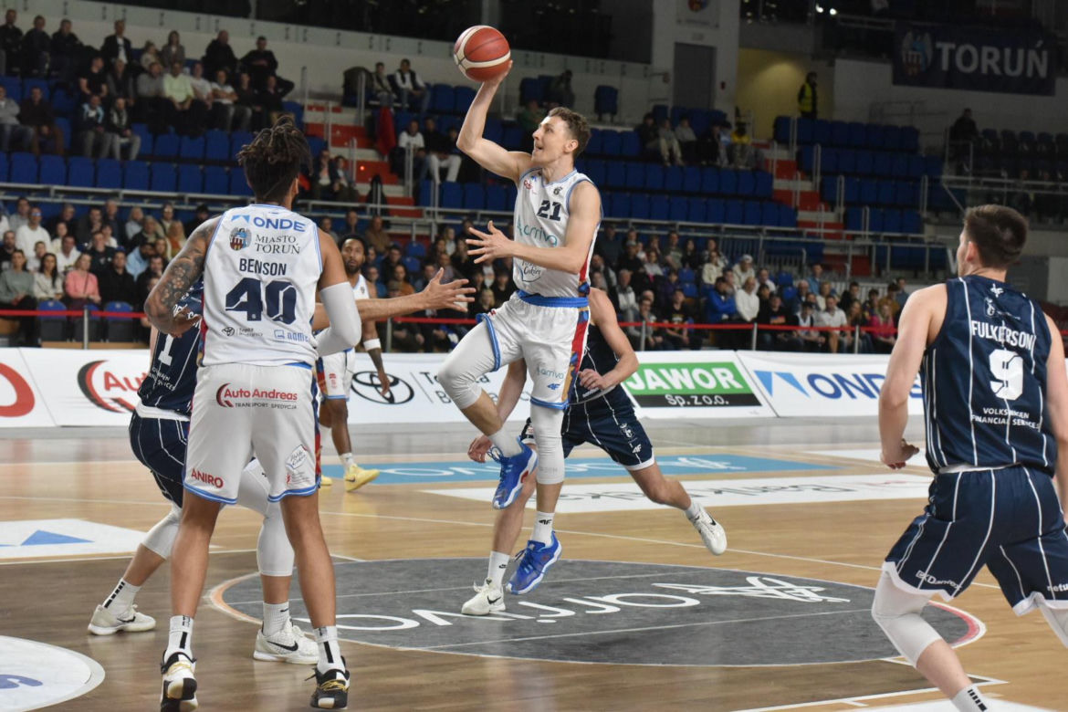 Arriva Polski Cukier Toruń - Dziki Warszawa 86:82, zdjęcia z pierwszego meczu fazy play-in