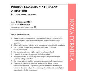 Matura próbna 2020 historia. Mamy arkusze CKE