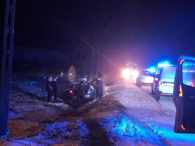 Pościg przez trzy powiaty za złodziejem paliwa. Finał w rowie w Zabrzewie w powiecie leszczyńskim