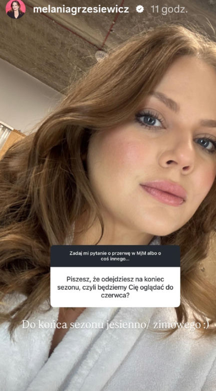 M jak miłość. Melania Grzesiewicz (Anita) na Instagramie o odejściu z serialu