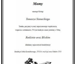 Tomasz Sianecki w żałobie