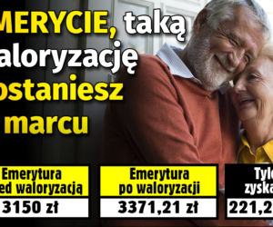 Emerycie, taką waloryzację dostaniesz w marcu