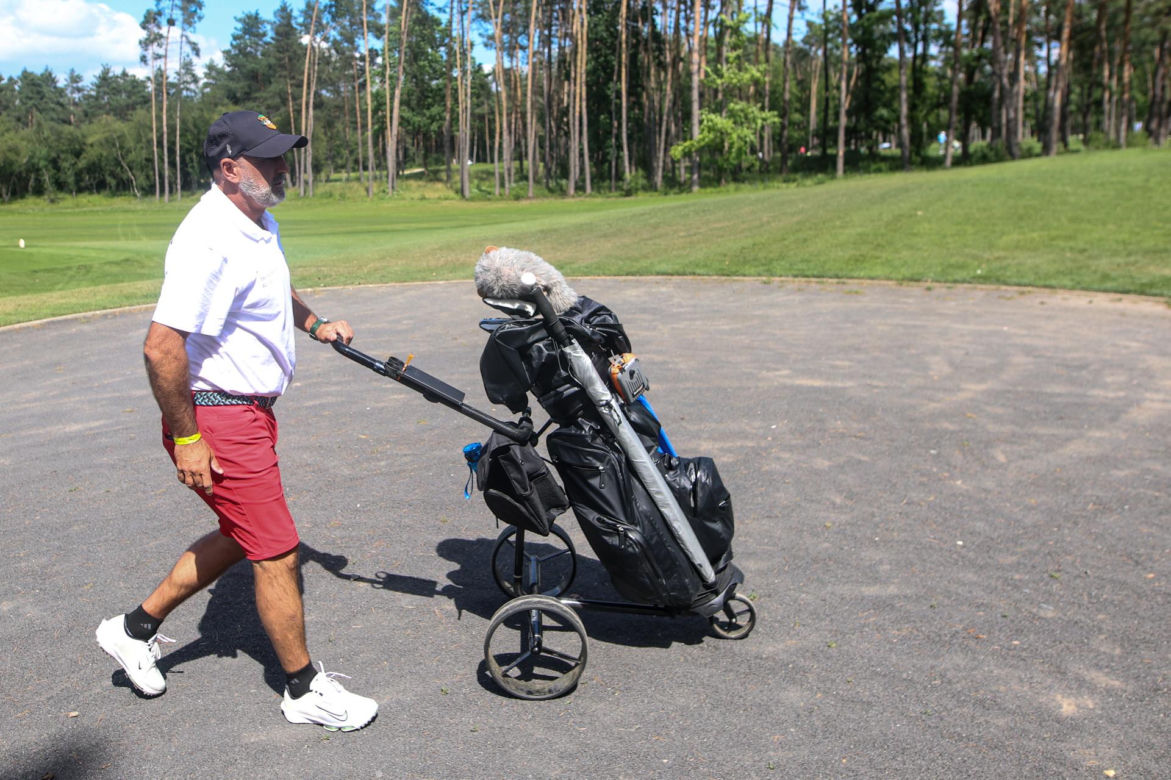 Michał Probierz na polu golfowym