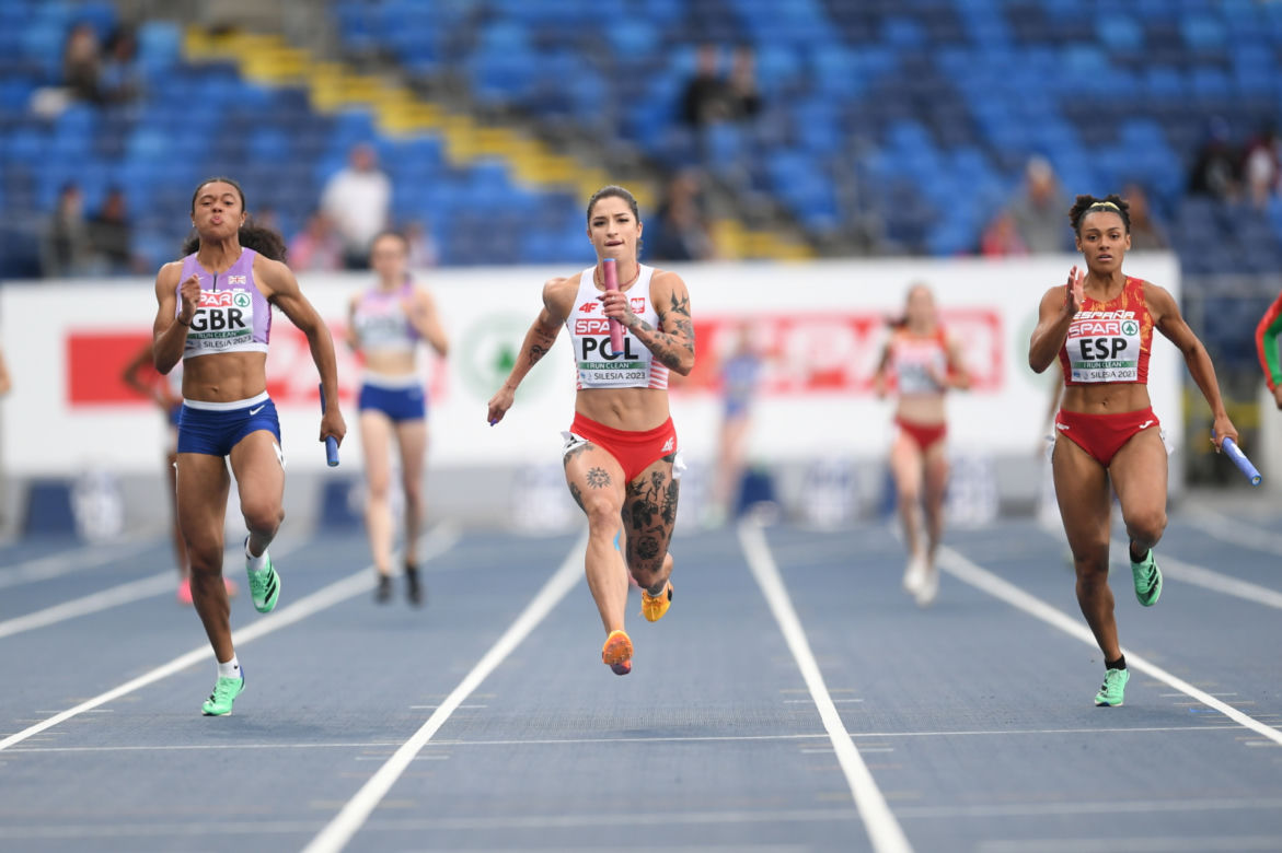 Srebrna sztafeta kobiet 4x100 m na Stadionie Śląskim