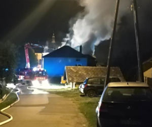 Pożar domu i stodoły w Bielanach