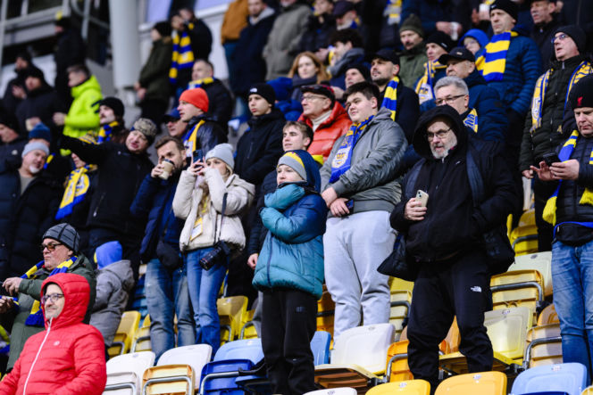 Arka Gdynia - Raków Częstochowa, zdjęcia kibiców i piłkarzy z meczu 17. kolejki PKO BP Ekstraklasy