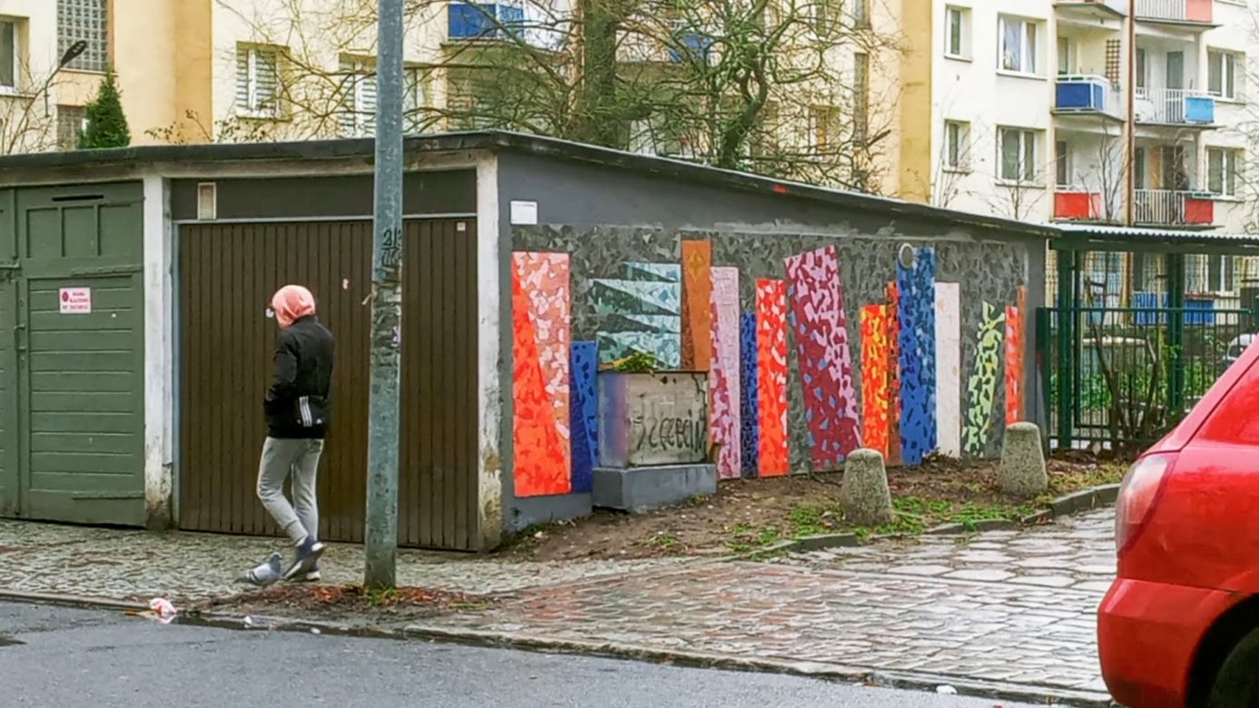 Mozaika "Czytelnia" w centrum Szczecina