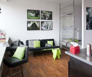 Małe mieszkanie urządzone jak loft