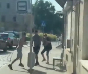 Półnagi mężczyzna z nożem gonił ludzi na ulicy. Dantejskie sceny we Wrocławiu